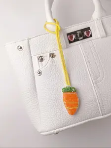 Carrot Series Beaded Bag Charms, Diamond & Jellyfish Designs, Woven Fabric, Casual Style, Perfect Gift for All Seasons