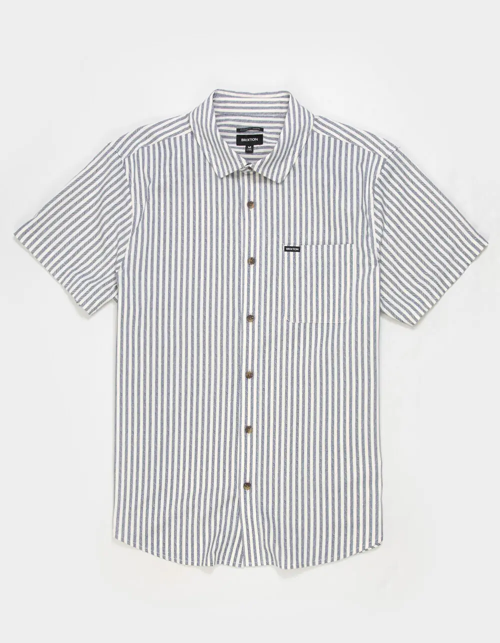 BRIXTON Coastal Print Stripe Mens Button Up Shirt