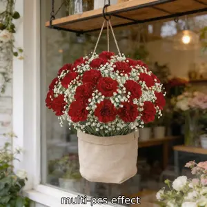 Realistic Carnations & Starflowers, Perfect for Weddings, Porches, Windowsills, Indoor Decor, Seasonal Festive Gifts