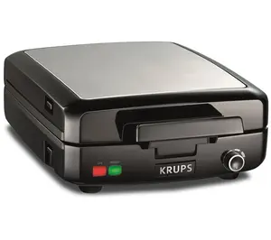 Krups 4-Slice Belgian Waffle Maker w/ Dishwasher-Safe Plates Krups 4-Slice Belgian Waffle Maker w/ Dishwasher-Safe Plates