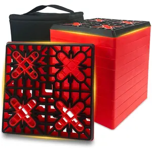 RV Leveling Blocks 12 Pack Red, Camper Leveling Blocks Sturdy Stackable Jack Blocks with Carrying Bag for Easy to Carry, Multifunctional Wheels Stabilizer Blocks Suit for Camper Travel Trailer