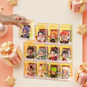 4/6-piece figure storage display stand, toy display box, stackable storage box, collectibles, mini statue durable display cabinet, Thanksgiving, birthday, Christmas, New Year gifts