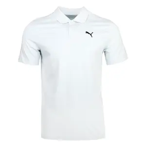PUMA Mens Essentials Jersey Embroidered Short Sleeve Shirt Casual Casual - White