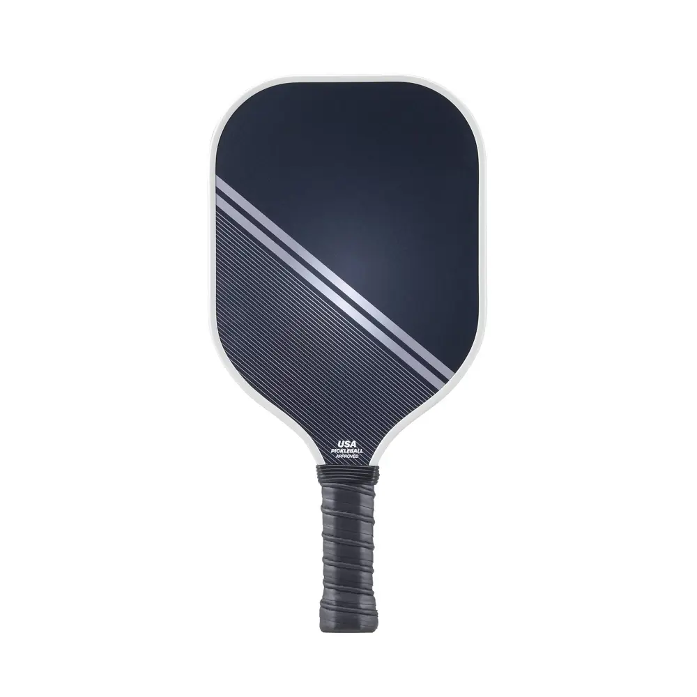 Double Sided Pickleball Paddle - Black/Gray Stripe