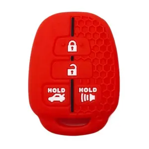 Silicone Key Fob Cover Car Key Accessory Car Key Protector for Camry Highlander, Keyless Replacement Fit for Toyota Corolla 4Runner RAV4 Sequoia Scion 86 Hatchback Sedan 2012-2020