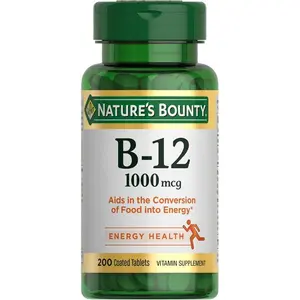 Nature's Bounty Vitamin B12 1000 mcg Supplements, Supports Energy Metabolism, 200 Ct Nature's Bounty Vitamin B12 1000 mcg Supplements, Supports Energy Metabolism, 200 Ct