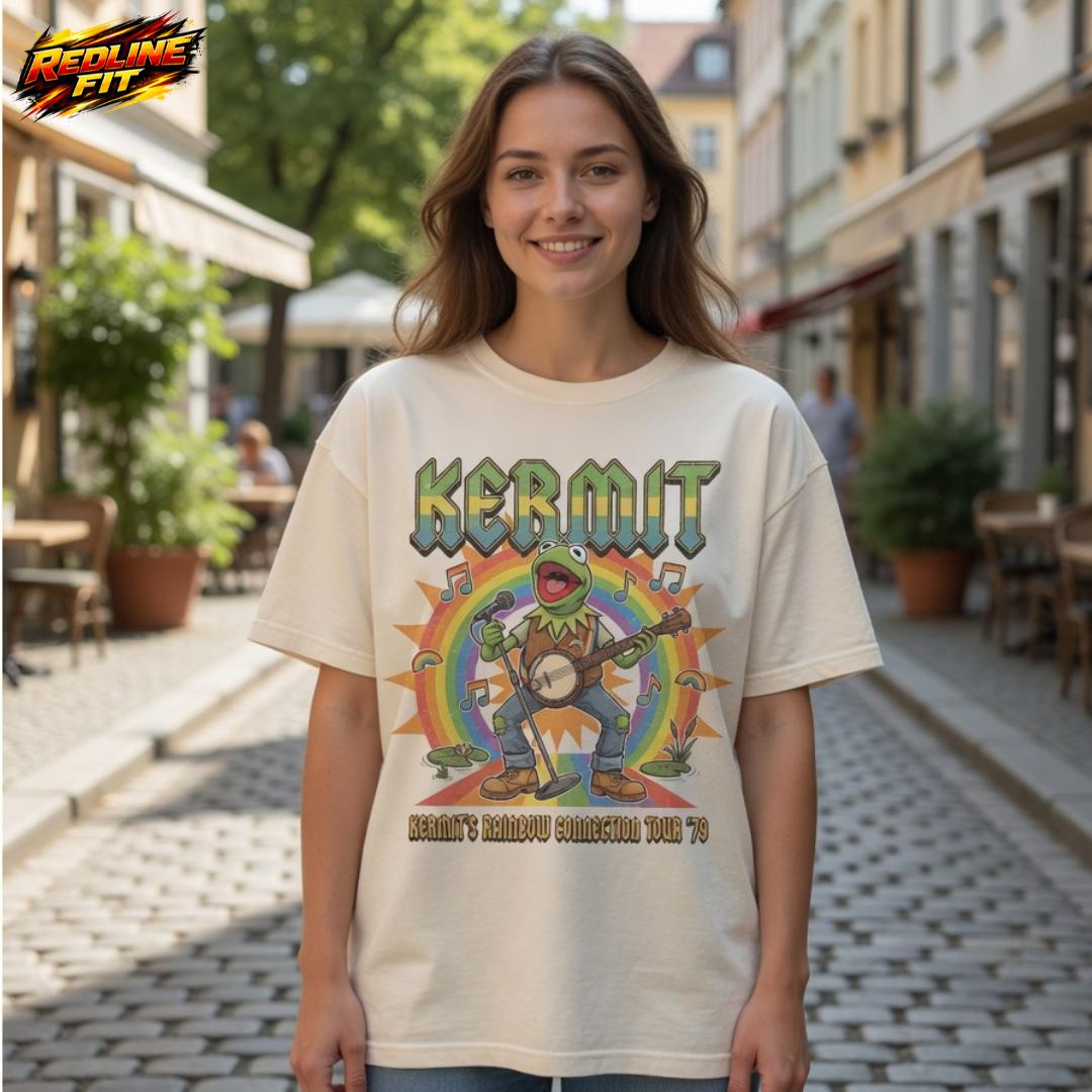 Vintage Watercolor Kermit the Frog Comfort Colors Tee, Muppets Rainbow Shirt, “The Lovers The Dreamers and Me”, Family Trip Tee 2026