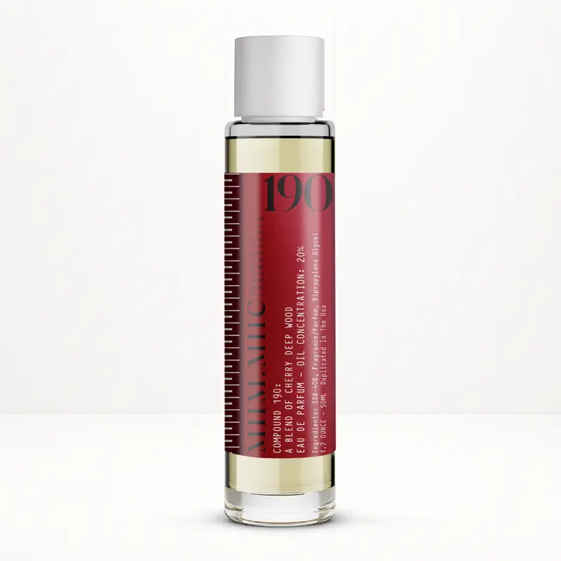 miimmiic No 190 CHERRY DEEP WOODS Regular Edition Unisex EDP Sprays - 50ML Bottled Spray, BPA-Free Woody Scents, Bold, Sweet, and Beautifully Balanced Signature Scent, High-Quality Dark Wood & Cherry Notes Warm Fragrance