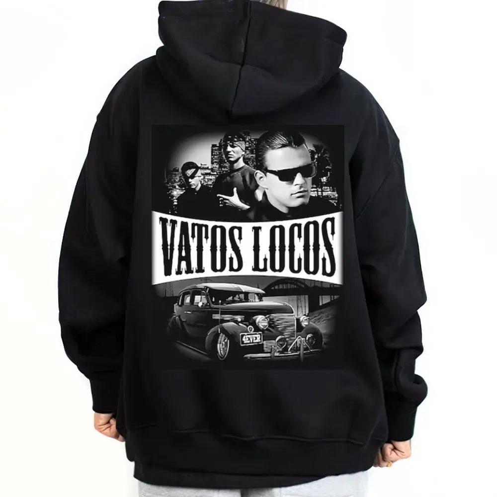 Vatos Locos Unisex Hoodie Oversized Street Style, Digital Printed, Normal Type Sports Fabric Clothing
