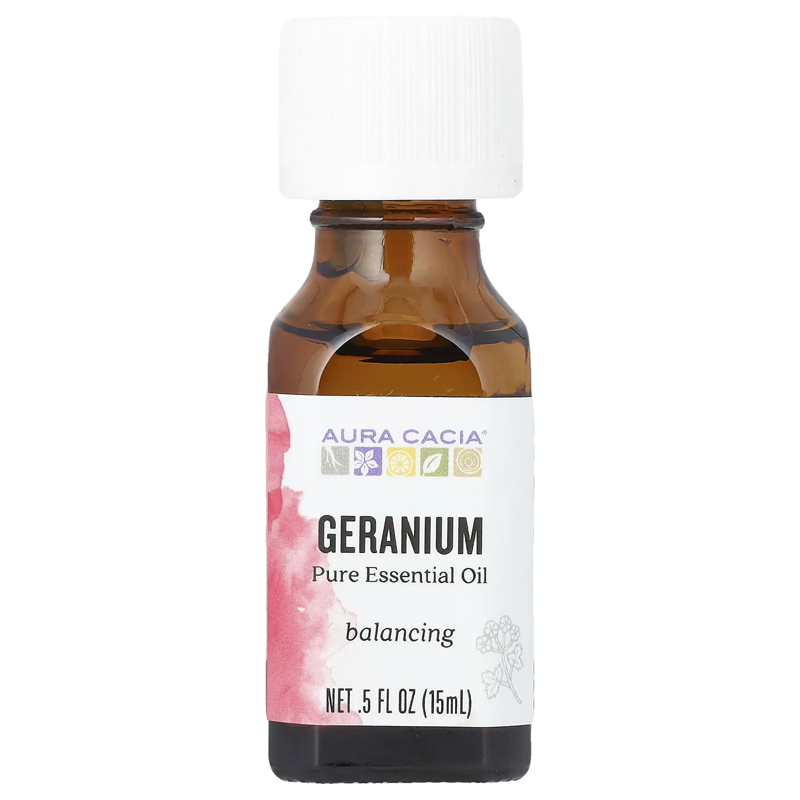 Aura Cacia Pure Essential Oil, Geranium, 0.5 fl oz (15 ml) Aura Cacia Pure Essential Oil, Geranium, 0.5 fl oz (15 ml)