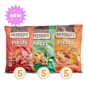Snyder's of Hanover Variety Pack Pretzels Pieces - 3 Flavors, 15 Ct - Snack Crunchy Crunch
