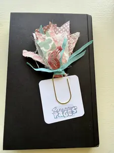 Scrap Fabric Paperclip Bookmark (Stock #008)