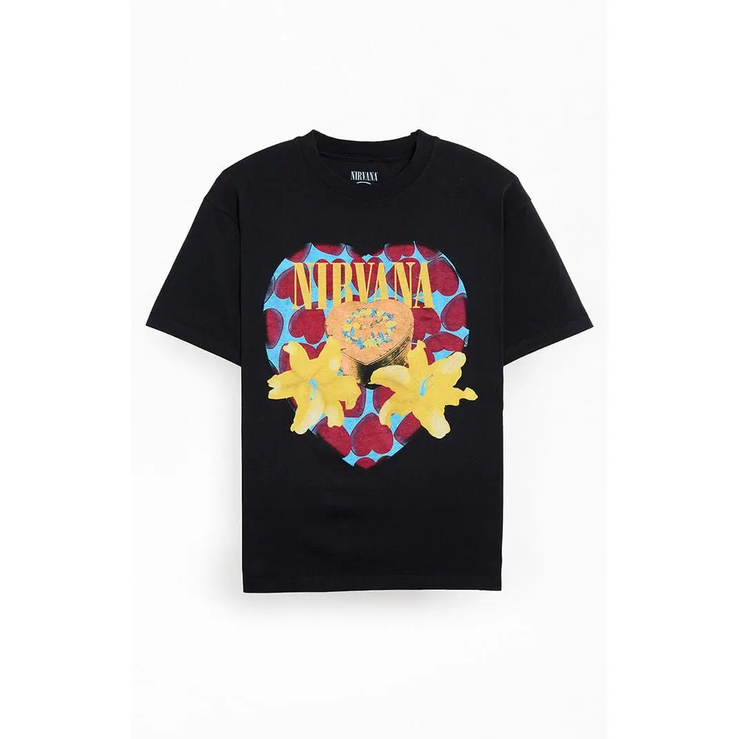 PacSun Men's Nirvana Heart T-Shirt - Multicolor PacSun Men's Nirvana Heart T-Shirt - Multicolor