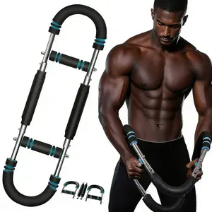 Arm Trainer Adjustable Strength Bar for Chest & Arm Workout Portable Home Gym Equipment for Men Ideal for Upper Body Fitness