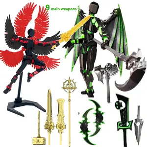 Titan 13 T13 Action Figure Assembly Completed, 2-Pack T 13 Action Figure, Action Figure Articulated, Dummy Gift for Boys Desktop Decorations,muñeco de acción