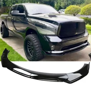 For Dodge Ram 1500  Black Front Bumper Chin Lip Spoiler Spoiler Body Kit Glossy