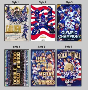 [UNFRAMED POSTER] USA Men’s Olympic Hockey Team 2026 Gold Medal Champions Poster, Sports Decor, Fan Gift, Please send us your poster printing choice via message after you successfully place your order!