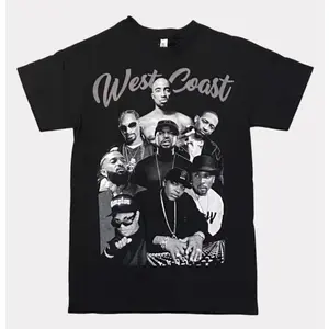 Youth & Adult West Coast Kings Shirt, Legends Hip Hop Graphic T-Shirts, Westside Shirt, Rap Legends Tshirt
