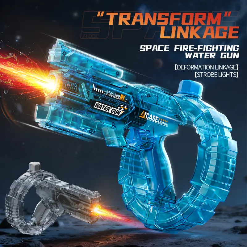 Electric Water Gun Toy, Automatic Continuous Shooting Water Blaster with Strobe Light, Long Range Squirt Gun Summer Outdoor Pool Beach Toy for Kids