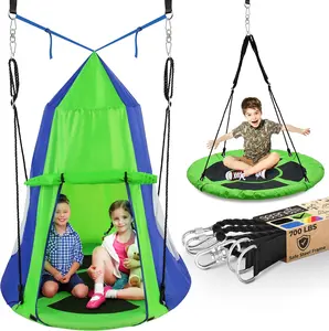 Hanging Tree Swing 、 Portable Tent Waterproof 、 Backyard Hammock Chair、Max Capacity 600lbs、Detachable Play Tent Swing、Play House Castle Nest Pod Indoor、 Outdoor Bedroom Ceiling Hanging Tent Camping Tree House