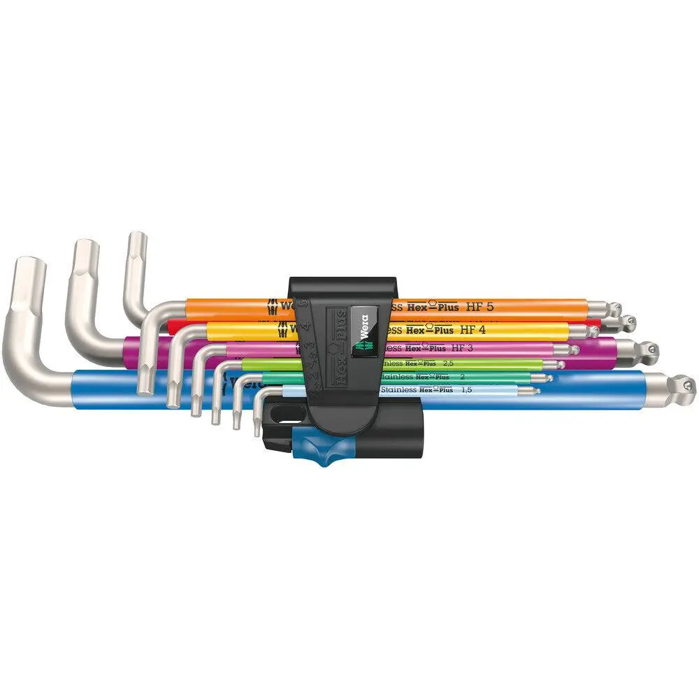 WERA 05022699001 3950/9 HEX-PLUS MULTICOLOUR HF STAINLESS 1