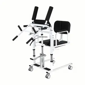 Hydraulic Sit-to-Stand Patient Lift – Heavy Duty Transfer Chair with Commode for Seniors, Mobility Aid for Home Care