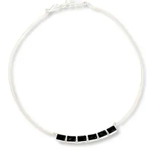 Mine Finds by Jay King Sterling Silver Black Chalcedony Chain Necklace