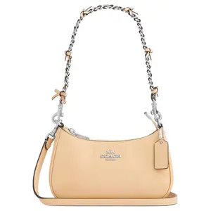 Coach Terry 19 Leather Crossbody Bag for Women, Mini Style in Light Sand