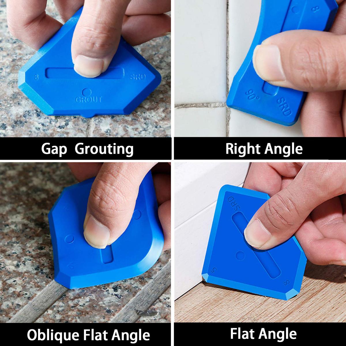 3 in 1 Caulking Tool Kit – Silicone Caulk Finishing & Grout Removal Tool with Glass Glue Corner Scrapers for Caulk Removing & Sealing 3 in 1 Caulking Tool Kit – Silicone Caulk Finishing & Grout Removal Tool with Glass Glue Corner Scrapers for Caulk Removing & Sealing