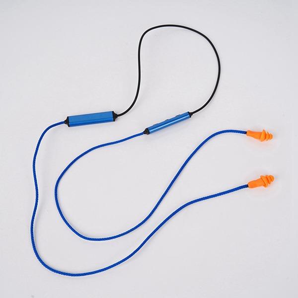 Bluetooth Earphones for Outdoor Climbing and Factory Work Neckband Wireless Earplugs with Microphone and Control Functions Clip Color Random Buckle Style Color Random