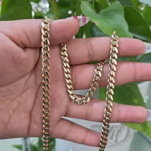 Cadena monaco en oro 14kt