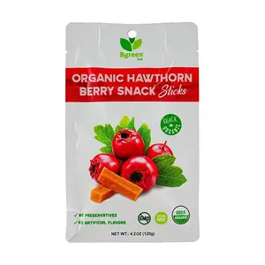 BIG GREEN Hawthorn Sticks 120g - Natural Traditional Chinese Snack, Authentic Hometown Flavor, Sweet & Sour Fruit Candy