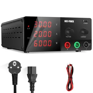 Adjustable Dc Power Supply R-Sps3020 600w, Four-Digit Display, Encoder Knob, Output On/off Switch, High-Power Voltage Regulator
