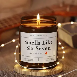 Six Seven Candle, Teen Slang Gift, Funny Meme Candle for Teen Girl, 13th Birthday Candle, Gen Alpha Gift, Teen Christmas Gift Idea