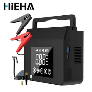 HEIHA Portable Car Jump Starter - 4000A Automotive Jump Starter with 150PSI Inflator, 15000mAh Portable Charger, LED Emergency Light & LCD Display