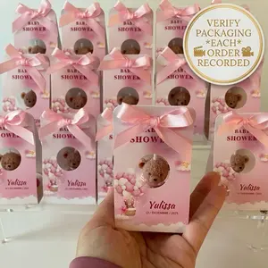 PACK – Little Bear Candles for Baby Shower Handmade Natural Wax. Decor Decoration