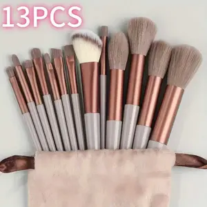 13-Piece Makeup Brush Set, Soft Bristles, Blending Brush, Portable Storage Bag, Professional Beauty Tools Kit, Essential Cosmetic Brushes
