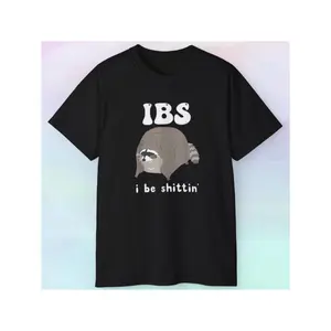 Mens Raccoon IBS I Be Hittin Shirt Funny Humor Animal Type S-5XL made in usa