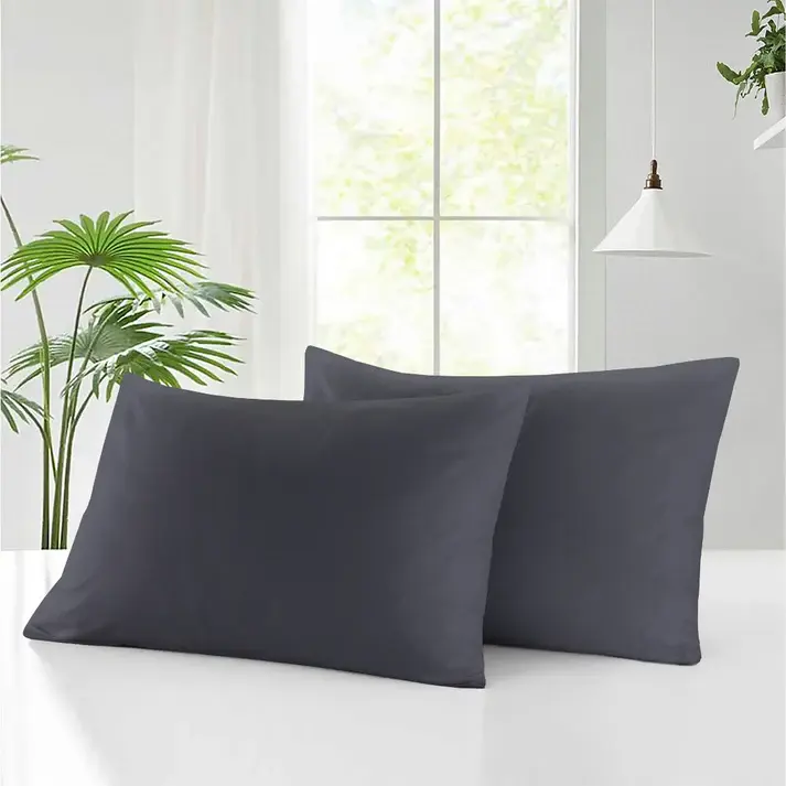 Microfiber Pillow Cases Set of 2  Super Soft Machine Washable OEKO-TEX Certified for Hospitals Hotels Queen 20x30 Inches Guest Room Restful Night Chic