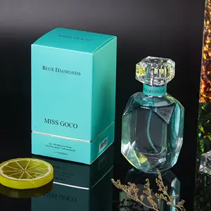 Miss Goco Blue Diamond Women's Eau de Parfum Perfume, Lavender Blackcurrant Rose Floral Scent, Elegant Gift for Dates, Birthdays, Holidays, Christmas
