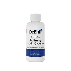 DeEnti Kolinsky Nail Brush Cleaner Acetone Free Quick-Drying Non-Toxic Odor-Free Preserves Bristle Integrity for Natural Acrylic Brushes