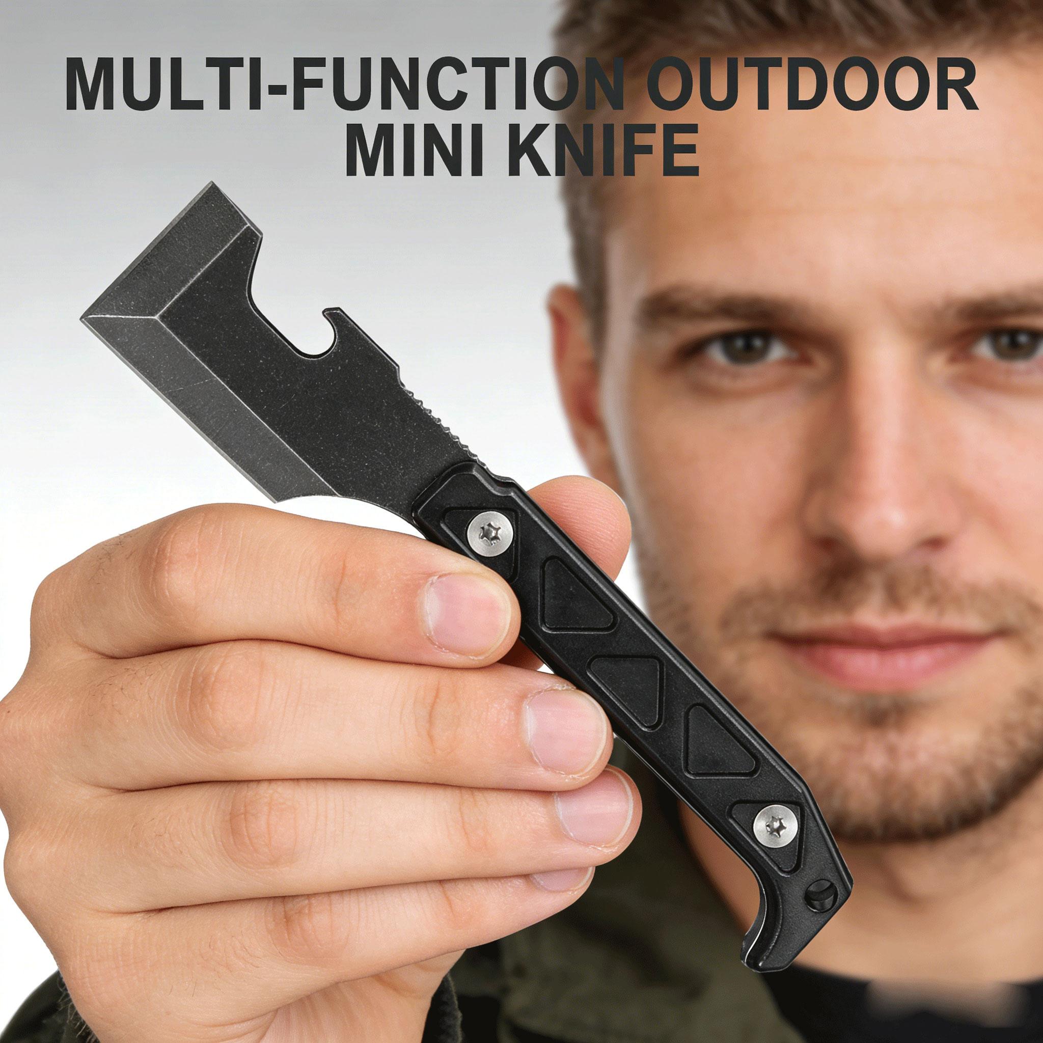 Full Tang Multifunctional EDC Pry Bar Axe with Secure Kydex Sheath, Tactical Survival Tool for Camping Hunting, Outdoor Utility Gear for Men, Durable Camping Tool