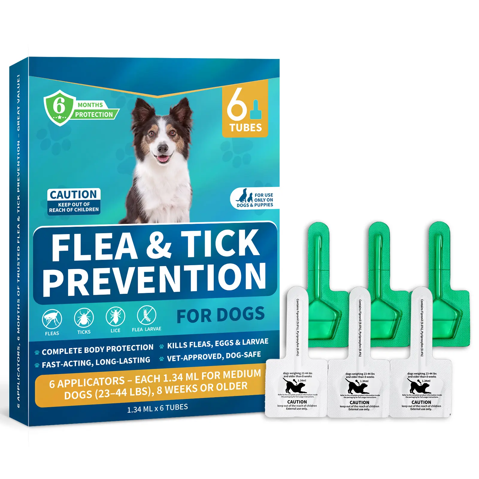 Flea & Tick Topical Drops – Plant-Based Formula for Pet Areas, Skin & Coat Drops, Safe for Use Around Large Dogs(23–44 lbs), 6-Month Botanical Care, Helps Maintain Outdoor Comfort Fleaproduct itch relief Summervibes DealsForYouDays
