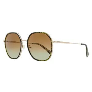 Longchamp Geometric Rimmed Sunglasses LO163S 749 Gold/Green Camo 58mm