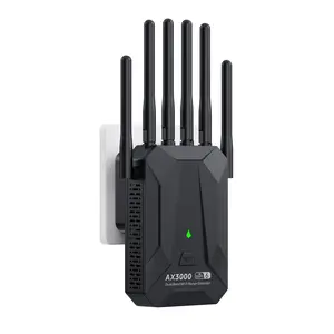 Wireless repeater wifi6 signal amplifier dual-band extender gigabit network port router
