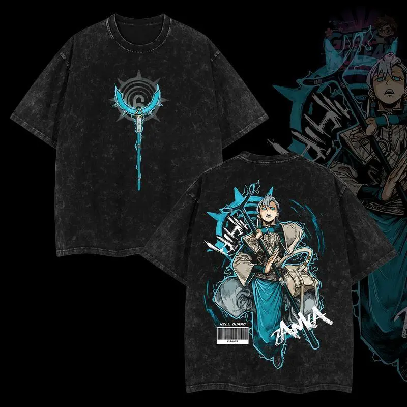 GeeksRule4U Retro Zanka Nijiku Gachiakuta The Cleaner Anime T-Shirt 100% Premium Cotton Relaxed Fit S-5XL Oversized Washed 230gsm American Made