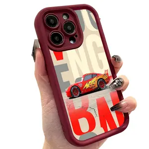 Cool Lightning McQueen 95 Race Car Pattern Phone Case for iPhone 17 16 15 14 Pro Max 13 12 11 XR XS Plus Air Slim Shockproof Anti Scratch TPU Protective Cover
