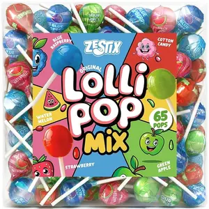 Original Lollipops Mix – 65 Count Bulk Candy Pack – Assorted Fruity Flavors, Individually Wrapped – Perfect for Parties, Birthdays, Parades & Kids Events