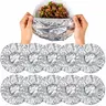 20PCS Reusable Aluminum Foil Bowl Covers - Elastic Cookware Food Storage Wraps for Fresh Keeping, Insulated Covers for Bowls, BBQ & Leftovers