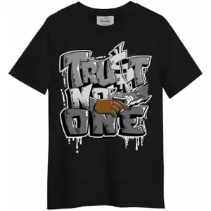 100%25 Cotton Trust No One Graffiti T-Shirt, Street Art Money Hand Graphic Tee for Men and Women, Urban Style Streetwear Top with Bold Trust No One Print, Trendy Hip Hop Graphic Shirt for Casual Everyday Wear